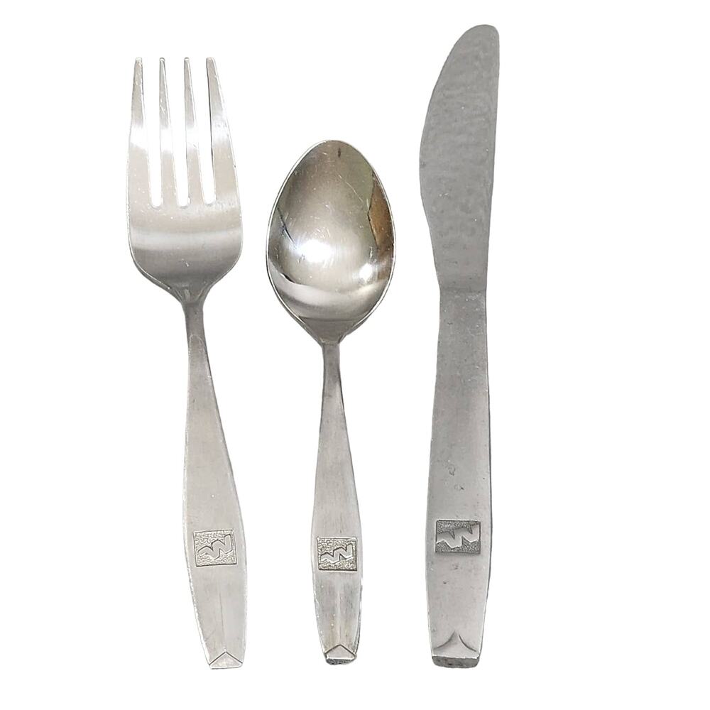 Vintage Western Airlines Serving Flatware Set of 3 Includes Spoon Fork Knife